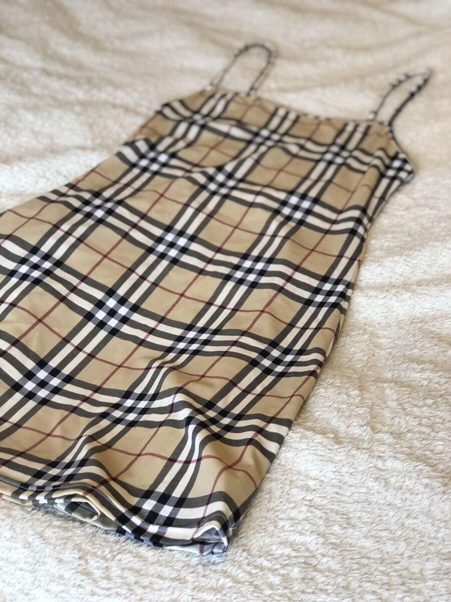 Burberry London Nova Check Beige Vintage Designer Stretch Burberry London Nova Check Beige Vintage Designer Stretch