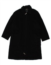Marina Rinaldi Womens Overcoat Size 23 Medium Black Virgin Wool Bu74