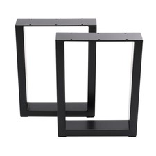 2pcs Industrial Table Legs Thick Metal Steel Stand Square for Coffee Desk Bench
