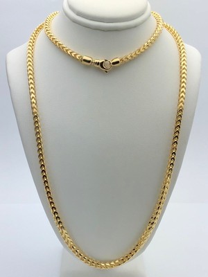 Men's 14k Yellow Gold Solid Franco 