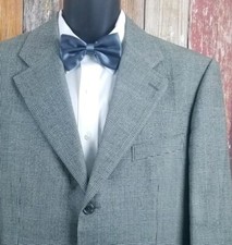 Ermenegildo Zegna Men's Gray Plaid Working Cuffs Sport Coat Jacket 42L Long
