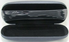 Designer Blue with Black Lining Eyeglasses Hard Case Crush Resistant Clamshell