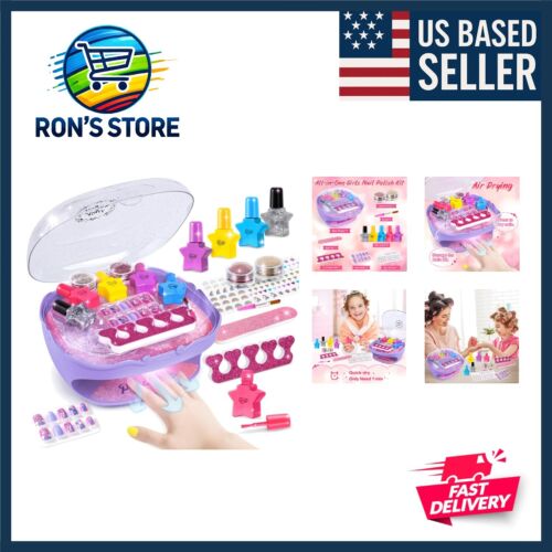 Nail Polish Kit for Girls Ages 7-12 Old, Nail Art Toy for Girls 5 6 7 8 9 10...