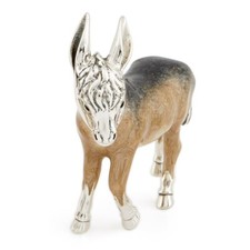 Saturno Sterling Silver and Enamel Donkey Large Christmas Animal Gift - 9461L
