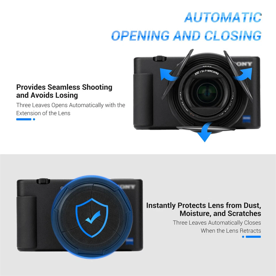 JJC Auto Open Close Lens Cap Cover Protection for Sony ZV-1 ZV1 ZV-1 II Camera - Image 3 of 4