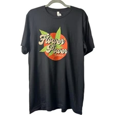 NEW Black Flower Power Cannabis Co Tee