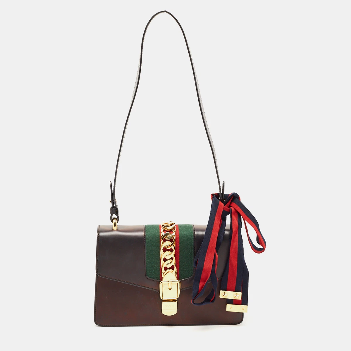 Gucci Black Leather Sylvie Shoulder Bag Gucci