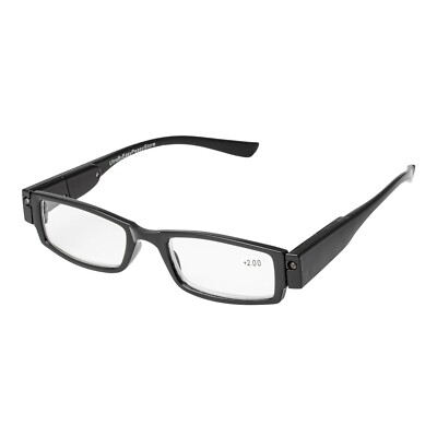 Schwarze gerahmte LED Lesebrille Presbyopic Erwachsene Brille mit LED Lichtleistung