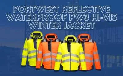 EVONCLOTHING Portwest S460 Waterproof Comfort Hi-Vis Winter Traffic Lined and Padded Jacket