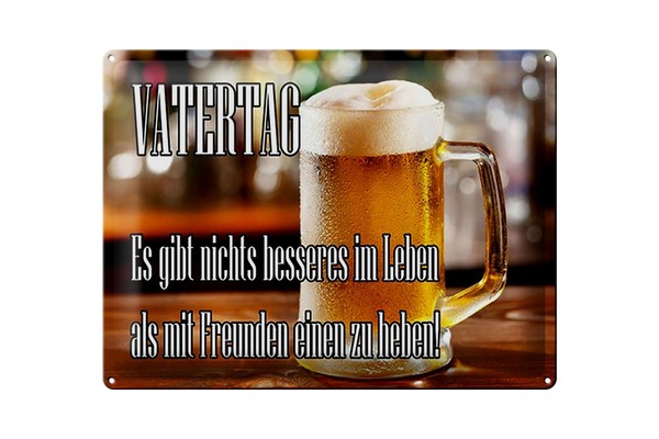 Blechschild Spruch 30X40 Cm Vatertag Nichts Besseres Bier Deko Schild-image