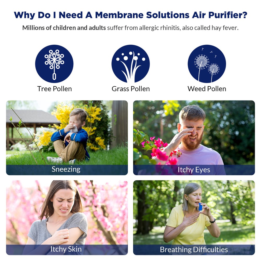 HEPA Air Purifier for Large Rooms Allergies Pets Smoke Dust Home Cleaner  