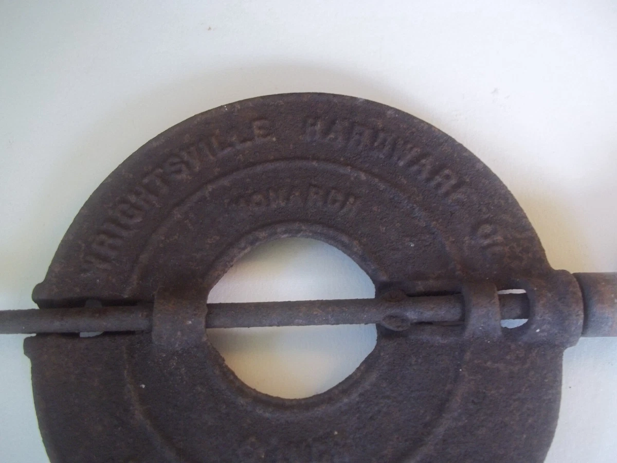 Antique W. H. Co. Cast Iron MONARCH Wood Stove Damper Wrightsville Pa  6u0026#034; | eBay