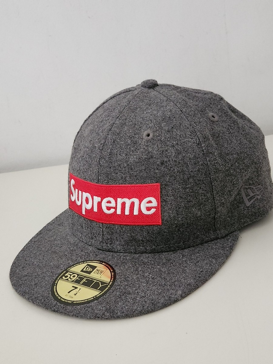 FW11 Supreme Loro Piana Box Logo New Era Grey Wool Cashmere FW11 Supreme Loro Piana Box Logo New Era Grey Wool Cashmere