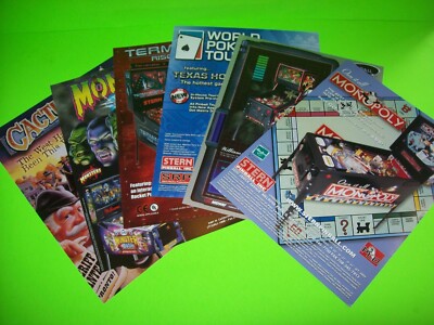 Pinball Flyer Lot Cactus Canyon Monopoly Revenge Mars Terminator 3 Monster Bash 