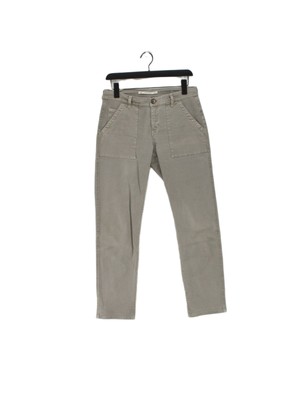 Sud Express Damen Anzughose UK 10 Grau 100% Baumwolle Gerade Anzughose
