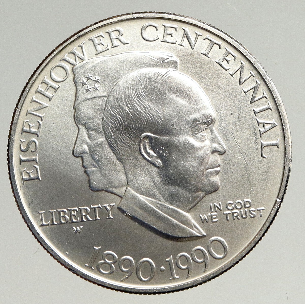 1990 UNITED STATES USA General & President EISENHOWER Silver