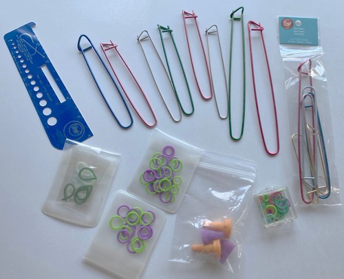 Lot of Knitting & Crochet Stitch Savers Needle Point Covers Boye Stitch ...