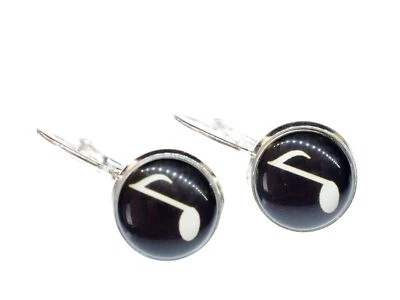 Achtelnote Noten Note Ohrringe Cabochon Miniblings Musik Klavier Musiker Pianist - Bild 1 von 4