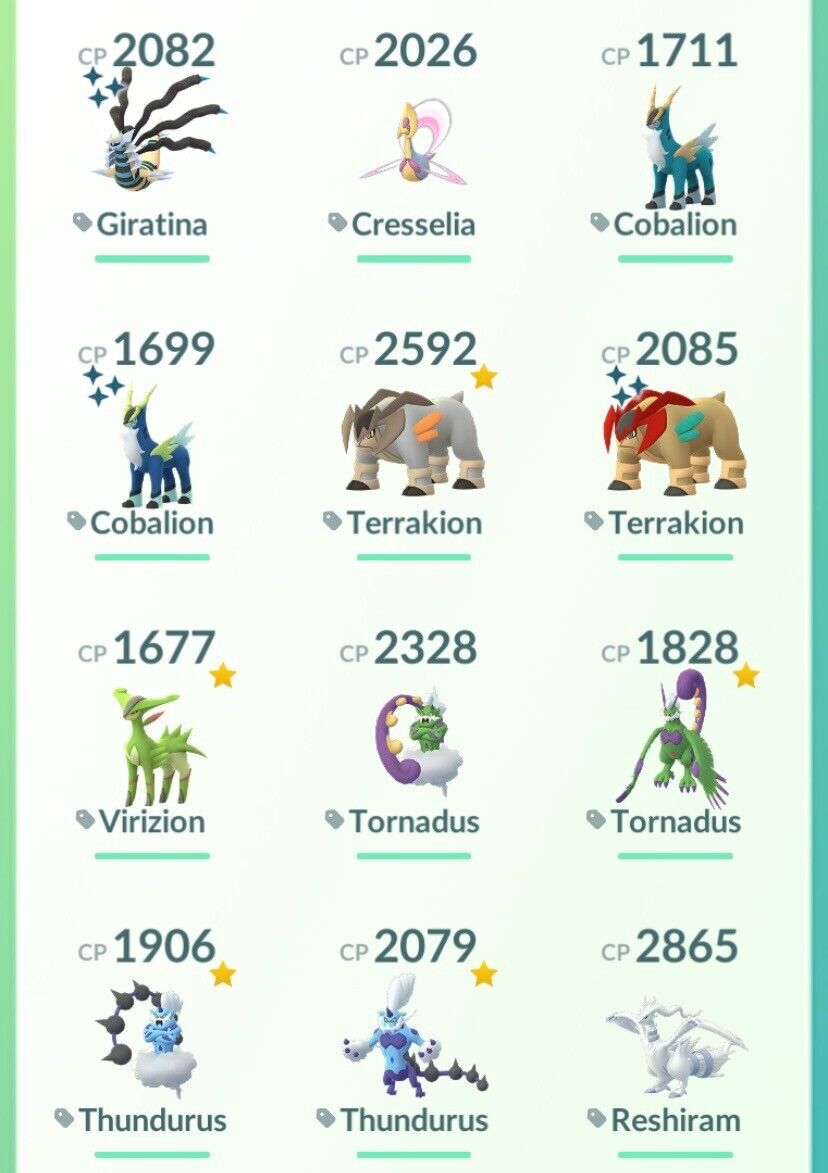 Pokemon TRADE Go - Shiny Legendary - Zekrom, Palkia,Rayquaza, Mewtwo,  Guzzlord