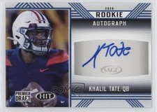 2020 Sage Hit Rookie Auto Blue Khalil Tate #A86 Auto 0or4