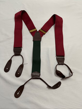 Polo By Ralph Lauren Colorblock Vintage Y Suspenders Braces Solid Brass