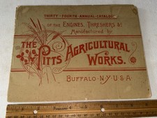 ANTIQUE PITTS AGRICULTURAL WORKS CATALOG BROCHURE FARM THRESHING GRAIN MACHINERY