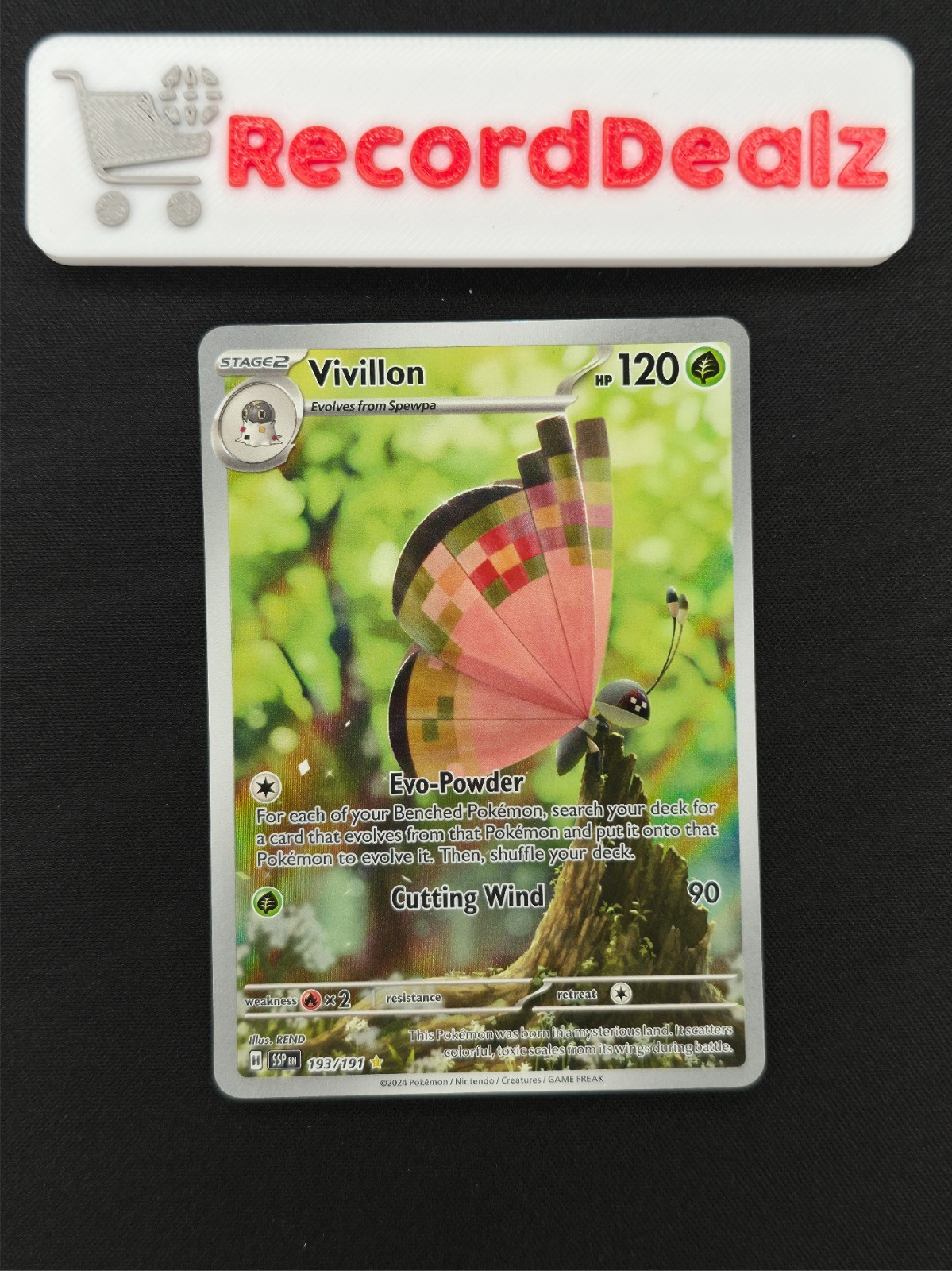 Pokemon Card | Vivillon 193/191 | 2024 SV08: Surging Sparks