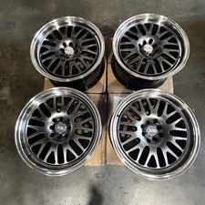 Used 17x8 Xxr 531 4x1004x114.3 25 73.1 Chromium Black Machined Lip Wheels Set4