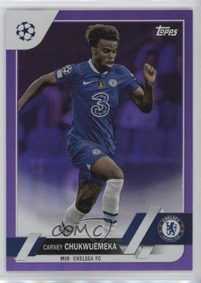 2022 Topps UEFA Club Competitions Purple Foil 43/75 Carney Chukwuemeka #91 1j7s