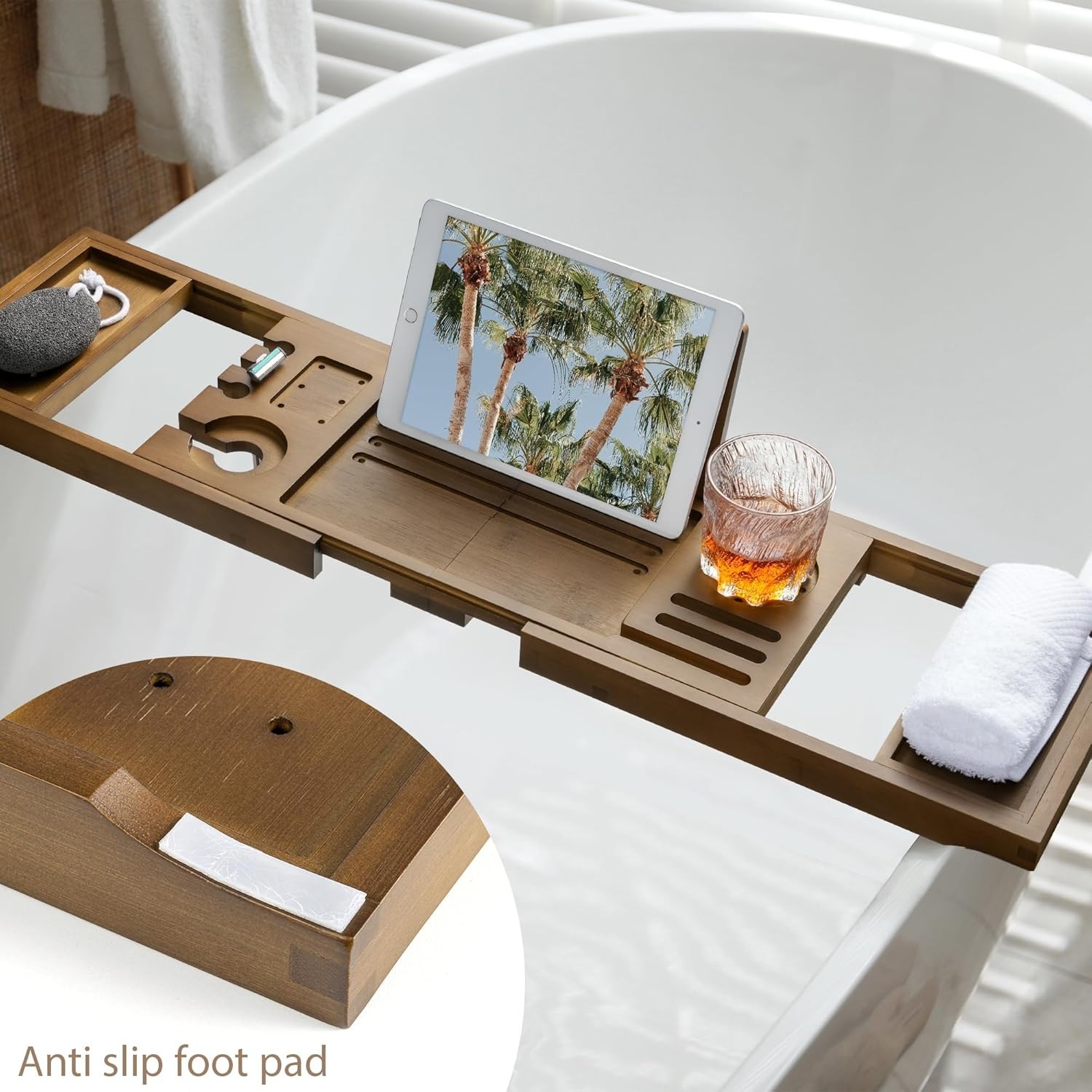 Handcrafted Splash-Resistant Bathtub Tray – The Ultimate Relaxation Essential thumbnail 7