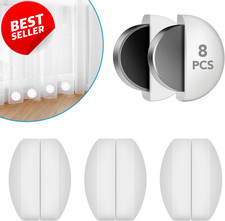 Magnetic Shower Curtain Weights 8 Pack Silicone Wrapped Heavy Duty White - US