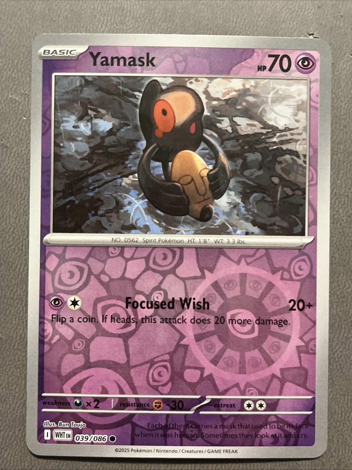 Yamask 039/086 Sv: White Flare Reverse Holo