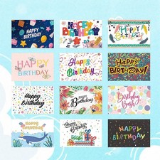 PK Of 12 Birthday Cards For Women & Men Various Designs Handy Pack To Have In.