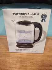 Chefman Fast-Boil 1.7L Electric Kettle Auto-Shut Off New in Box
