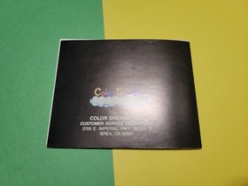 Nintendo NES Manual Crystal MInes Color Dreams Instruction Booklet