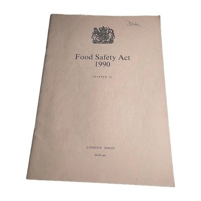 Food Safety Act Chapter 16 1990 Paperback Book