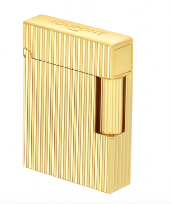 S.T Dupont Line 1 Perfect Ping Lighter Gold Vertical Lines, C14020