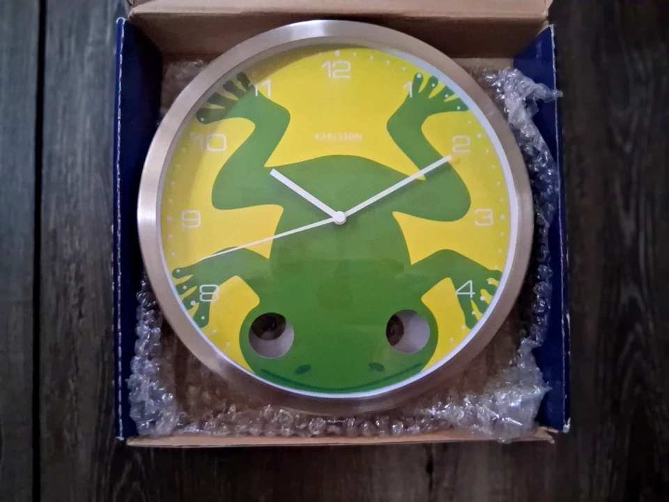 Vintage Peekaboo Frog  Clock  Karlsson for better times :) Rare - Image 2 of 4