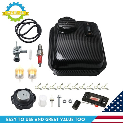 #ad Upgrade Gas Fuel Tank W Gauge For Predator 212 Hemi Honda GX160 GX200 Engine $49.99