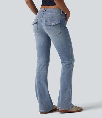 Halara Flex Low Rise Casual Bootcut Jeans with Pockets Size XS