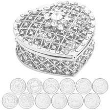 Arras Para Boda Catolica - 13pc Wedding Unity Coins with Diamond Heart Shaped...