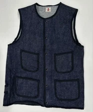 SAMURAI JEANS Browns Beach type Denim Vest size XXL