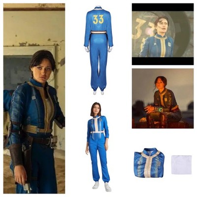 2024 Fallout Vault 33 Lucy Blue Jumpsuit Halloween Carnival party Disguise Suit