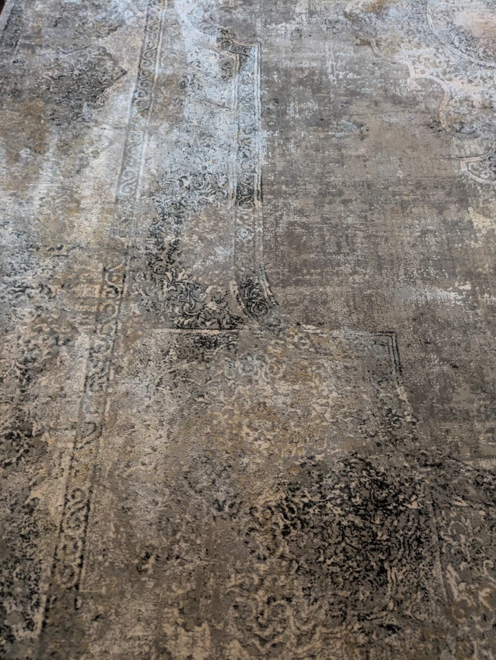 Living Room Rug 160cm x 230cm Grey Antique Medallion - Image 2 of 4