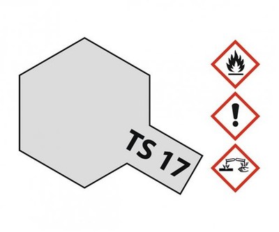 TAMIYA Sprühfarbe für Plastikmodelle TS-17 Aluminium Silber glänzend 100ml / 300