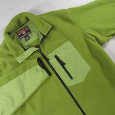 Duluth Trading Co Fleece Jacket Mens Large Green Full Zip Outdoor Workwear