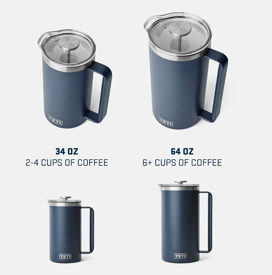 Prensa francesa YETI Rambler 34 oz - Azul marino ¡NUEVA! Foto 3 de 4