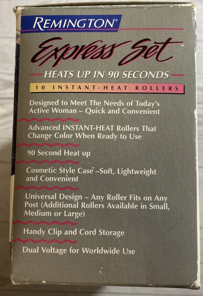 VTG  1997 Remington H-1012 Express Set Instant Heat Rollers Hair Curler Set NIB - Image 4 of 4