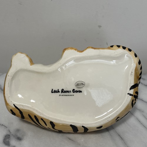 Anthropologie Leah Goren Tiger Animal Vase Stoneware Planter Pot Cat Garden EUC - Picture 6 of 17