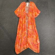 GUESS Floral Print Long Kimono Dress Women's Size XS Shaded Flower
